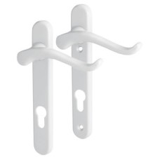 Fab & Fix Windsor uPVC Scroll Multipoint Door Handle - 92mm c/c - RH - White