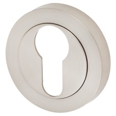 Exel Escutcheon - 50mm Diameter - Euro - Satin Nickel