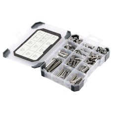 TIMCO Assorted Nut, Bolt & Washers - Mixed Tray - Zinc Plated - Pack of 199