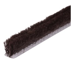 Exitex Sash Window Slide Pile with Fin - 100m Length - 6.5mm Pile - Brown