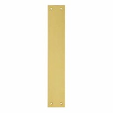 Hampstead Solid Brass Victorian Plain Finger Plate - 300 x 50 x 1mm - Polished