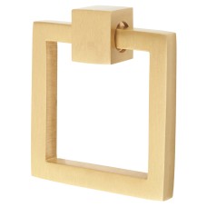 Heritage Brass by M Marcus Square Ring Cabinet Drop Handle - 50 x 55mm - Satin Brass