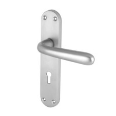 Exel Satin Chrome Keyhole Lock Door Handle - Arezzo Range - 182 x 39mm