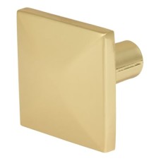 Hampstead Pyramid Style Square Cabinet Knob - 29 x 29mm - Polished Brass