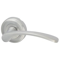 Heritage Brass by M Marcus Satin Chrome Door Handles on Round Rose - Sophia Range 