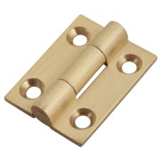 Solid Drawn Butt Cabinet Hinge - 25 x 19 x 1.45mm - Satin Brass - Pair