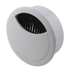 Exel Round Cable Tidy Grommet - 60mm Hole Size - White - Pack of 10