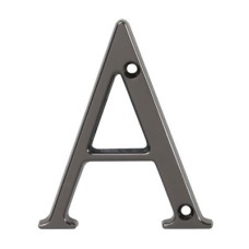 76mm Screw Fix Door Letter - A - Bright Bronze