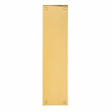 Hampstead Solid Brass Victorian Plain Finger Plate - 305 x 70 x 6mm - Polished