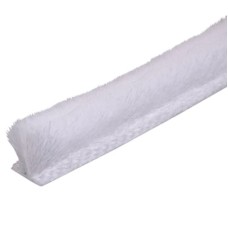 Exitex Sash Window Slide Pile with Fin - 100m Length - 6.5mm Pile - White