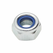 Self Locking Nut Nylon Insert - M10 - Zinc Plated - Pack of 25