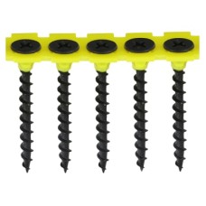TIMCO Collated Coarse Thread Drywall Screws - 3.5 x 25mm - Black Phosphate - Pack of 1000