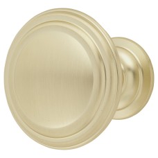 Exel Hythe Round Cabinet Knob - 37mm Diameter - Satin Brass