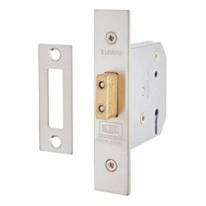 UNION 2177 3 Lever Deadlock - 65mm Case - 44.5mm Backset - Satin Stainless Steel