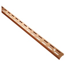 Rothley Twin Slot Shelf Wall Upright - 1000mm Length - Polished Copper