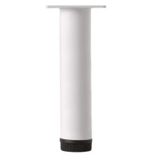 Rothley Round Adjustable Cabinet Furniture Leg - 32 x 700mm - White