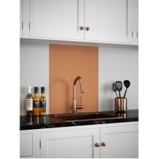 Self Adhesive Glass Kitchen Splashback - 750 x 600mm - Copper