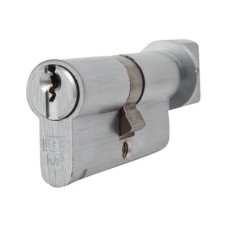 Eurospec 10 Pin 64mm Euro Thumbturn Cylinder - 32mm Turn + 32mm - Satin Chrome - Keyed Alike