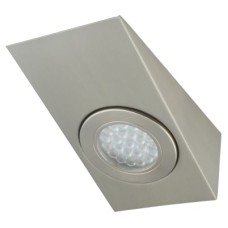 Forum Culina Lago 1.5W LED Wedge Cabinet Downlight - IP44 - 3000K Warm White - Satin Nickel
