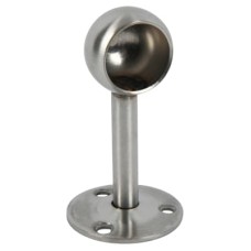 Rothley 25mm Hanging Rail End Bracket - Brushed Stainless Steel