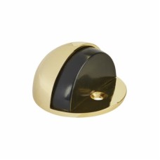 Hampstead Half Moon Oval Floor Door Stop - 30 x 45mm - Polished Brass