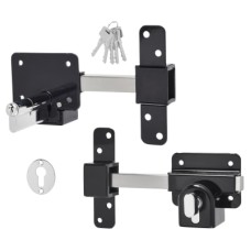 GateMate Locking Long Throw Gate Lock - 70mm Gate Thickness - Euro Thumbturn Cylinder - 316 Stainless Steel 