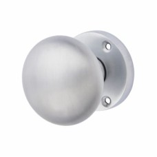 Exel Round Mortice Door Knob - 58mm Rose Diameter - Satin Chrome