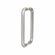 Exel 19mm D-Bar Door Pull Handle - Back to Back - 225mm Centres - Satin Aluminium