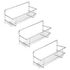 Emuca Supra Spice Shelves - Chrome - Pack of 3 