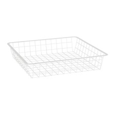 elfa Top Track System - Click In Shallow Wire Basket for Gliding Frame - 427 x 427 x 85mm - White