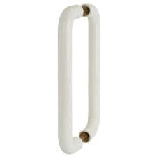 Hoppe AR602/425 Nylon D-Bar Door Pull Handle - Back to Back - 425mm c/c - Diamond White