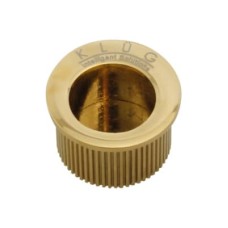 FVG Round Door Edge Finger Flush Pull - 30mm Diameter - PVD Brass