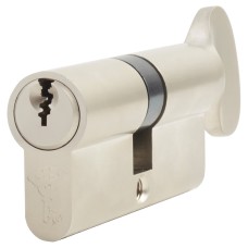 Mul-T-Lock MTL200 6 Pin 80mm Euro Thumbturn Cylinder 40Turn + 40mm - Satin Nickel - Master Keyed C