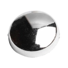 Plastic Screw Dome - 15mm Diameter - Chrome Plated