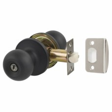 Exel Bala Hotel Mortice Door Knobset - Bathroom - 65mm Rose Diameter - Matt Black