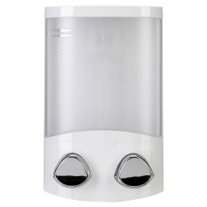 Croydex Euro Wall Mounted Duo Soap Dispenser - 130 x 80 x 200mm - White