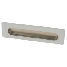 Exel Rectangular Flush Cabinet Pull Handle - 139 x 39mm - Matt Chrome