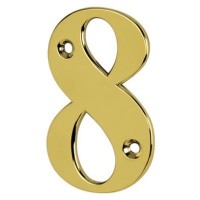 79mm Screw Fix Door Numeral - 8 - Polish...