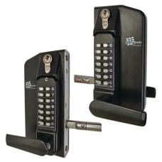 Borg BL3430 External Marine Grade ECP Push Button Gate B to B Code Lock with Key Override - Black