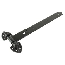 GateMate Heavy Duty Reversible Hook & Band Gate Hinge - 900 x 56mm - Black Galvanised - Pair