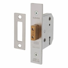UNION 2177 3 Lever Deadlock - Key Alike Number M136MM - 77mm Case - 57mm Backset - Satin Chrome