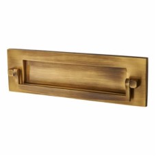 Heritage Brass by M Marcus Postal Letter Plate Door Knocker - 254 x 79mm - Antique Brass