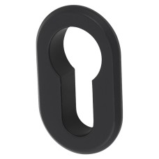 Hoppe Mini Rose Escutcheon - 28 x 46mm - Euro - Matt Black - Pair