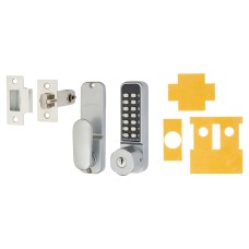 Borg BL2701 Easicode Pro Push Button Code Lock and Latch with Intumescent - Holdback Option - Grey