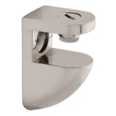 Exel Curve Shelf Support Bracket - 10-12mm Shelf Thickness - Brushed Chrome - Pack of 4