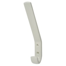 Hoppe AR617A Nylon Single Hat & Coat Hook Face Fix - 164 x 20 x 35mm - Diamond White