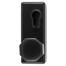 Arrone AR886K Outside Access Device without Cylinder - Octagonal Knob - Matt Black