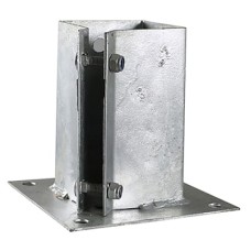 TIMCO Bolt Down Fence Post Shoe - Bolt Secure - 50 x 50mm - Galvanised