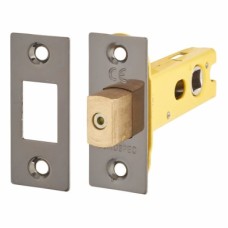 Exel 8mm Tubular Bathroom Deadbolt - 76mm Case - 57mm Backset - Square - Black Nickel