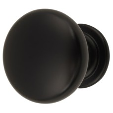 Exel Domed Round Cabinet Knob - 25mm Diameter - Matt Black
